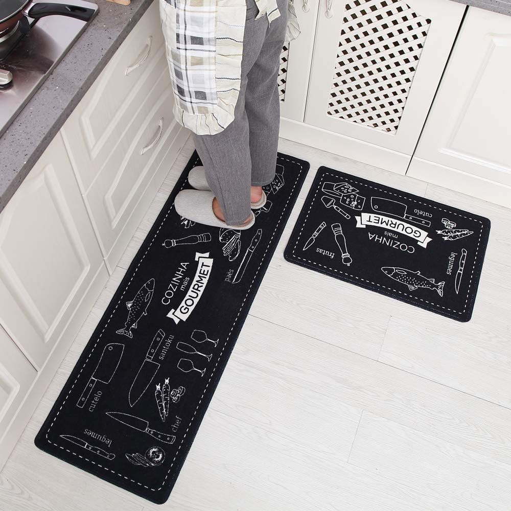 Set de 2 Alfombras de cocina 120x50 80x50cm - InnovaHome