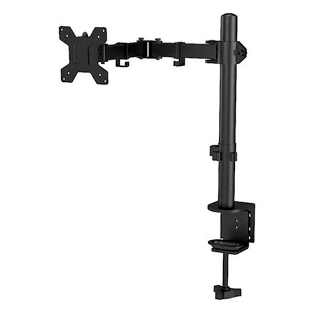 Soporte de monitor ajustable para escritorio de 17 a 27 pulgadas compatible con VESA y altura regulable de acero.