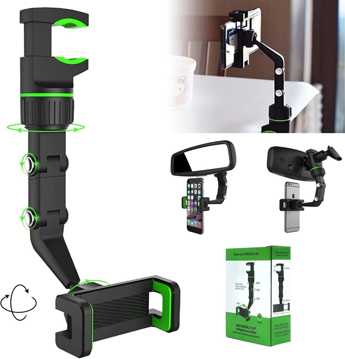 Soporte De Celular Para Espejo Retrovisor Del Auto - InnovaHome