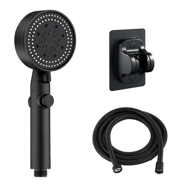 Teléfono ducha a presión con 5 modos, soporte y manguera de 1,5 metros para baño con ahorro de agua.