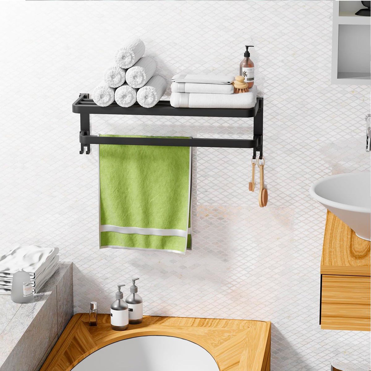 toallero-doble-plegable-acero-inoxidable-negro-46cm.webp