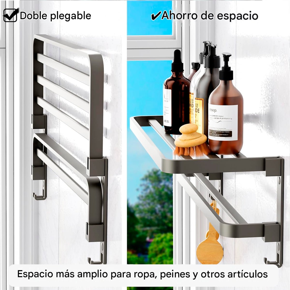 toallero-doble-plegable-acero-inoxidable-negro-46cm.webp