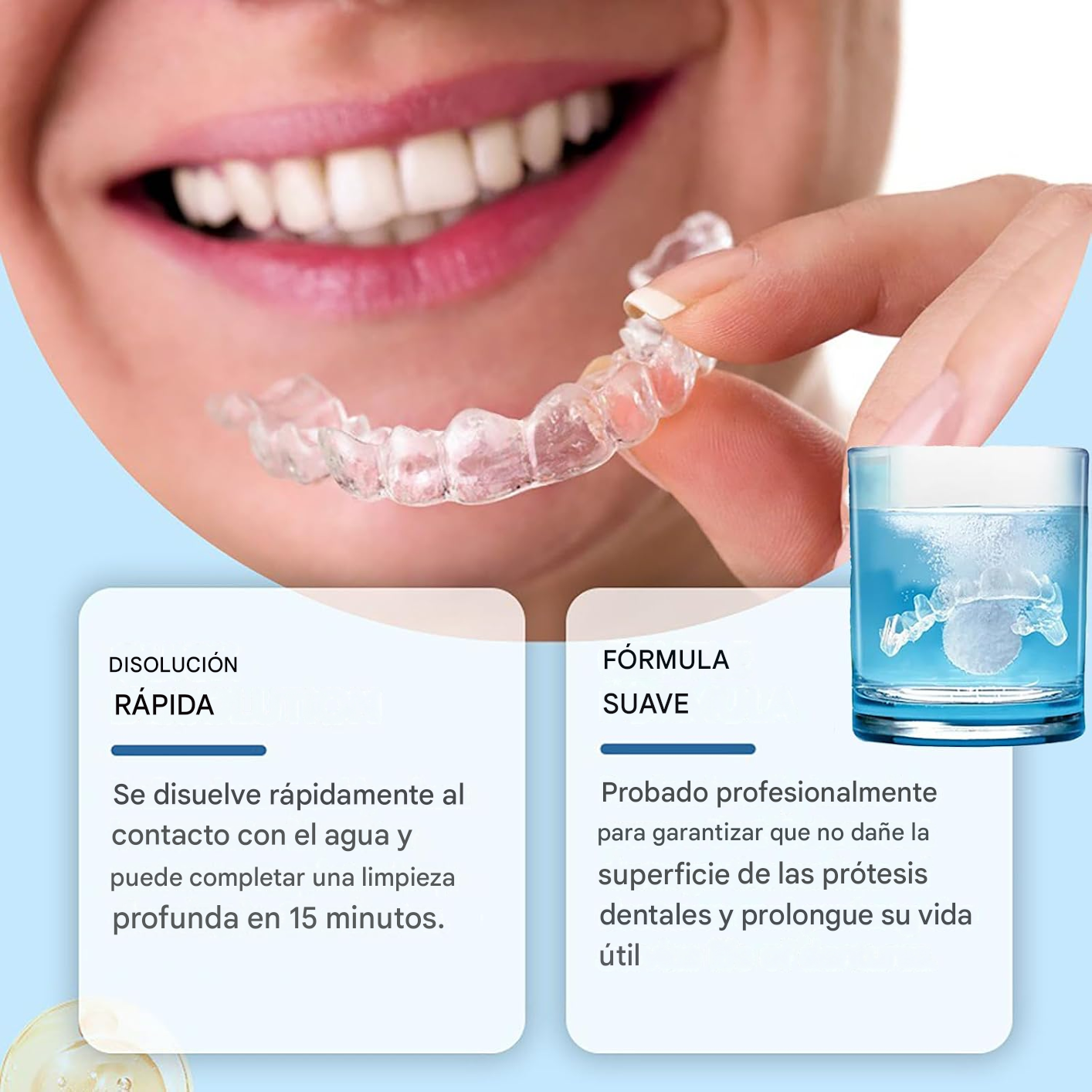 Pack de 12 Pastillas de Limpieza Profunda de Retendeores, brackets invisibles y Dentaduras
